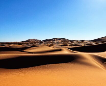 Sand dunes across the Sahara Desert.
